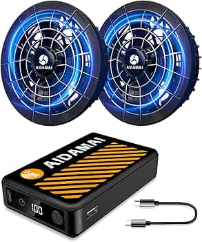 36V 26800mAh ファンバッテリーセット 作業服 暑さ対策 熱中症予防 楽天市場】ファン付きベスト 36V業界超高出力 26800mAh 156L/S